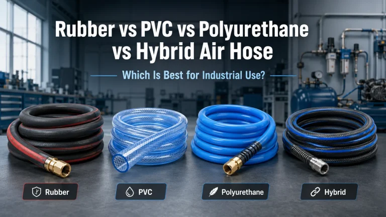 Rubber vs PVC vs Polyurethane vs Hybrid Air Hose Which Is Best for Industrial Use