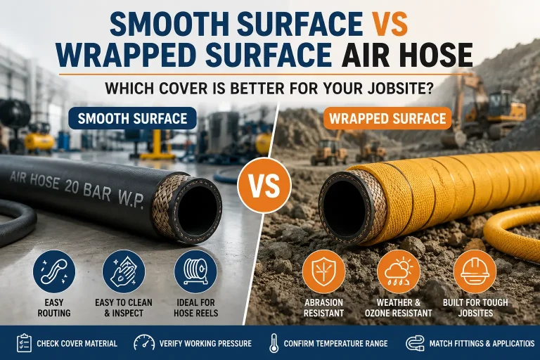 Smooth Surface vs Wrapped Surface Air Hose Which Cover Fits Your Jobsite