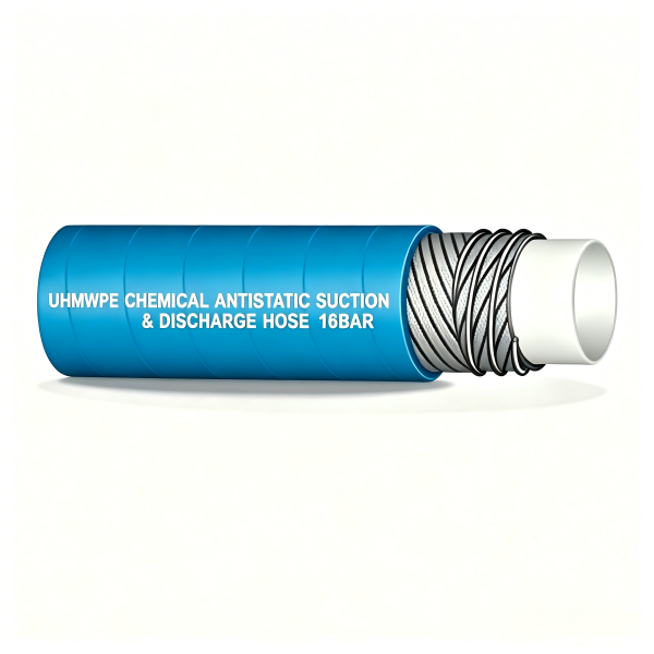 UHMWPE CHEMICAL ANTISTATIC SUCTION & DISCHARGE HOSE 16BAR