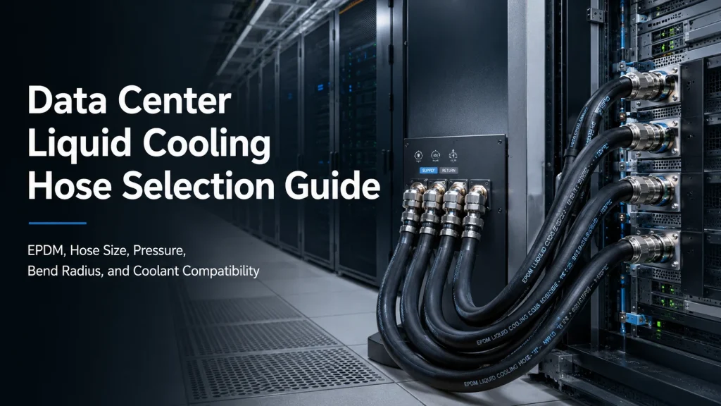 Data Center Liquid Cooling Hose Selection Guide EPDM, Hose Size, Pressure, Bend Radius, and Coolant Compatibility