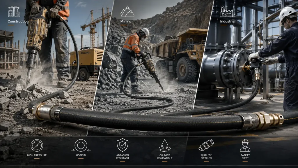 How to Choose an Air Hose for Construction Sites, Mines, and Heavy-Duty Industrial Applications