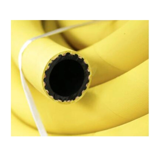 Yellow 20 bar air hose with multiple inner diameter sizes for industrial compressed air fitting selection